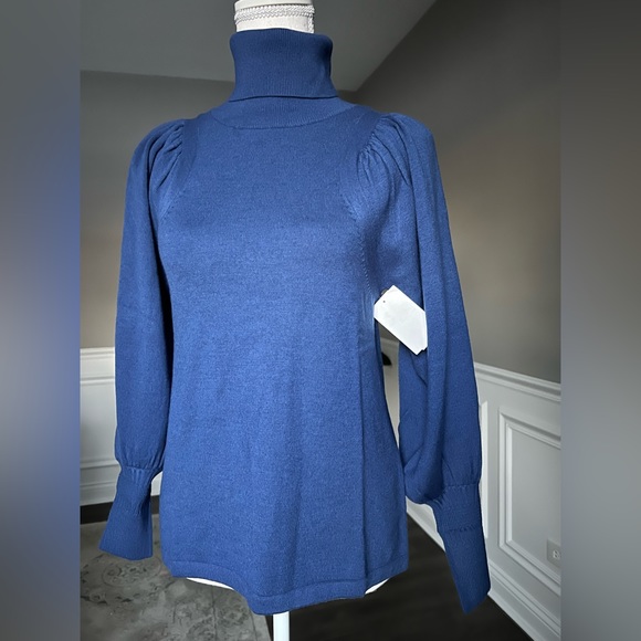 APIECE APART Dewi Turtleneck Sweater in Blue 395$ - Picture 6 of 7